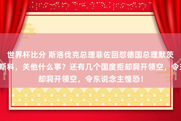 世界杯比分 斯洛伐克总理菲佐回怼德国总理默茨:我去不去莫斯科,关他什么事?还有几个国度拒却洞开领空,令东说念主惶恐!
