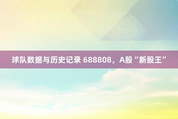 球队数据与历史记录 688808,A股“新股王”