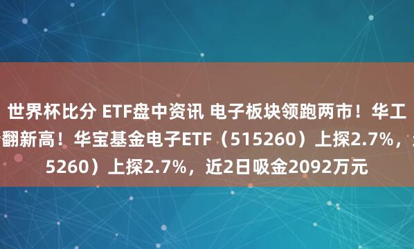 世界杯比分 ETF盘中资讯 电子板块领跑两市!华工科技涨停,兆易翻新翻新高!华宝基金电子ETF(515260)上探2.7%,近2日吸金2092万元
