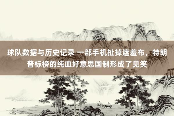 球队数据与历史记录 一部手机扯掉遮羞布，特朗普标榜的纯血好意思国制形成了见笑