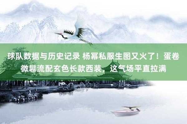 球队数据与历史记录 杨幂私服生图又火了!蛋卷微鬈流配玄色长款西装,这气场平直拉满