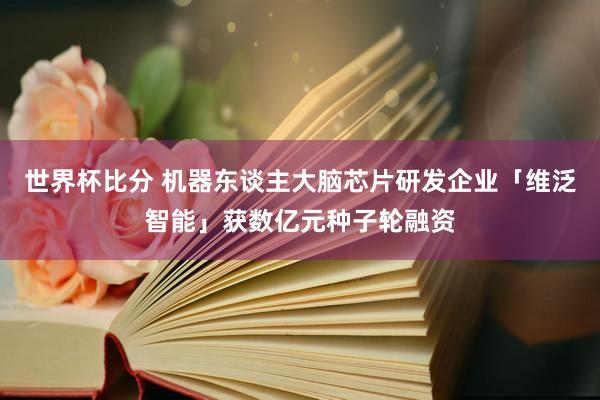 世界杯比分 机器东谈主大脑芯片研发企业「维泛智能」获数亿元种子轮融资