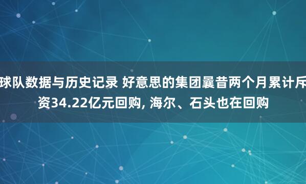 球队数据与历史记录 好意思的集团曩昔两个月累计斥资34.22亿元回购, 海尔、石头也在回购