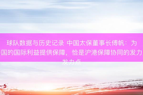 球队数据与历史记录 中国太保董事长傅帆：为中国的国际利益提供保障，恰是沪港保障协同的发力点